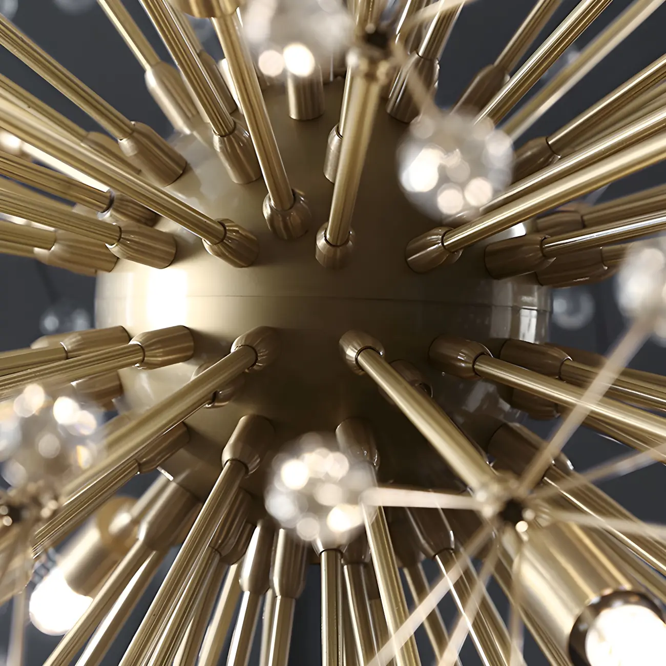 Gold Crystal Spherical Metal Modern Chandelier Image - 12 | homeyfad