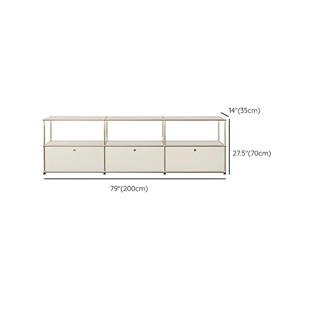 Minimalist White Wooden Dresser with Stainless Frame for Home Image - 20 | homeyfad