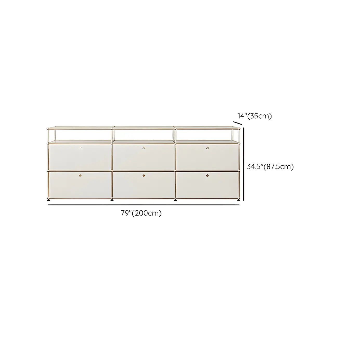 Minimalist White Wooden Dresser with Stainless Frame for Home Image - 23 | homeyfad