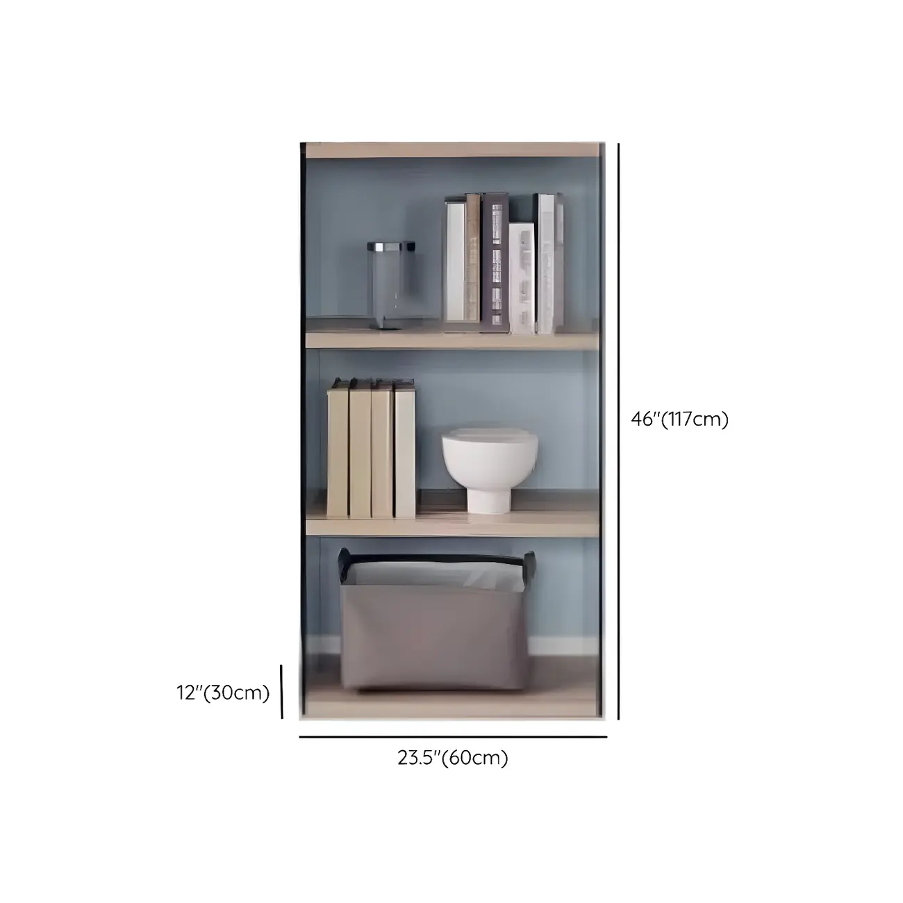 Trendy Glass and Wood Open Display Etagere Bookcase Image - 18 | homeyfad