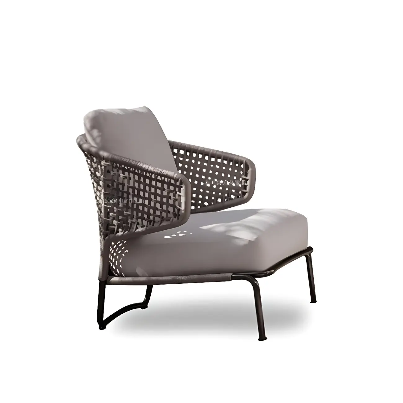 Modern Wicker Patio Sofa with Cushions for Outdoors Image - 2 | homeyfad