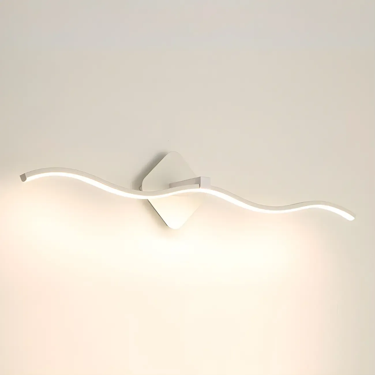 Modern Wave Vanity Light Dimmable LED for Bathroom - HomeyFad