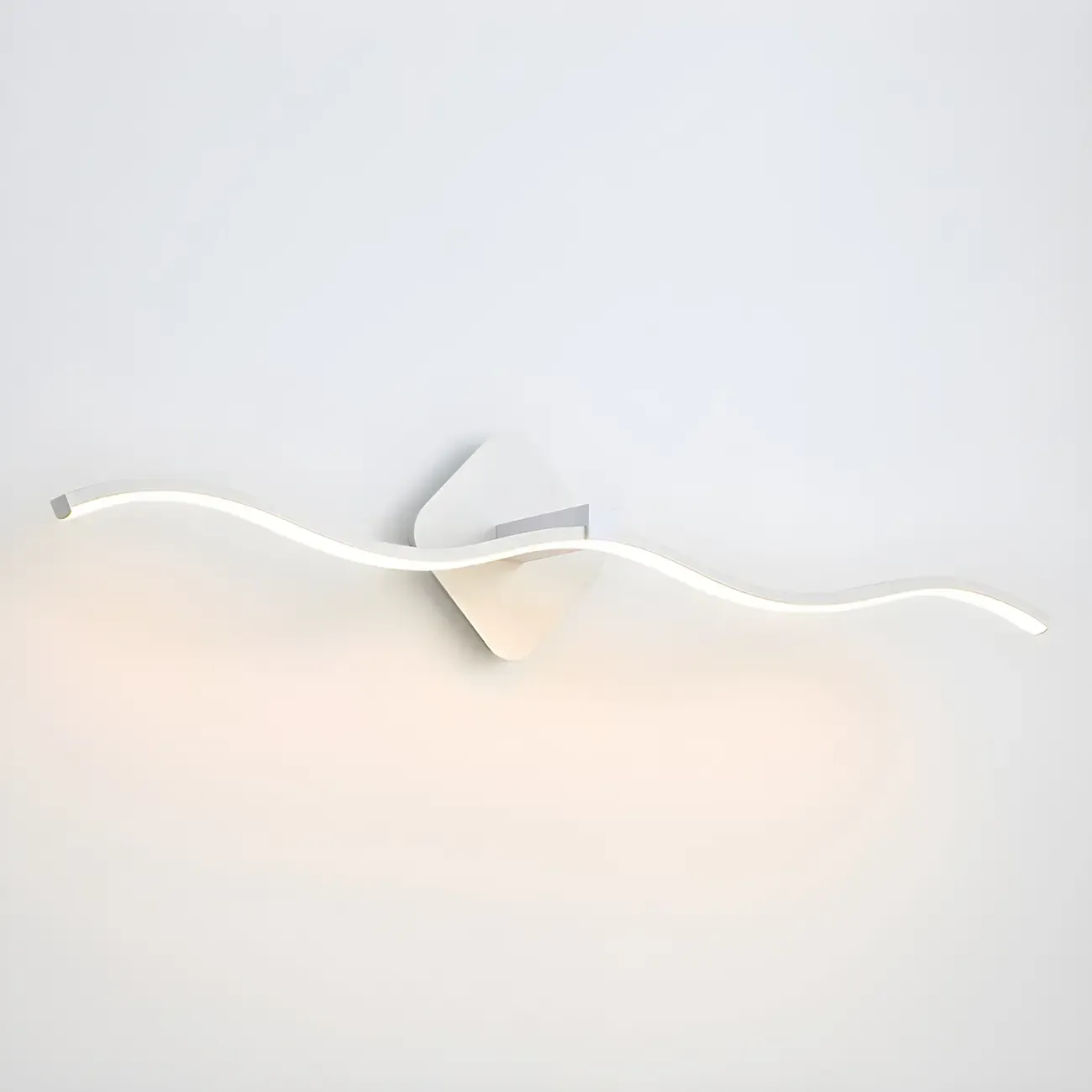 Wave LED Vanity Light with Silica Shade for Bathroom Image - 15