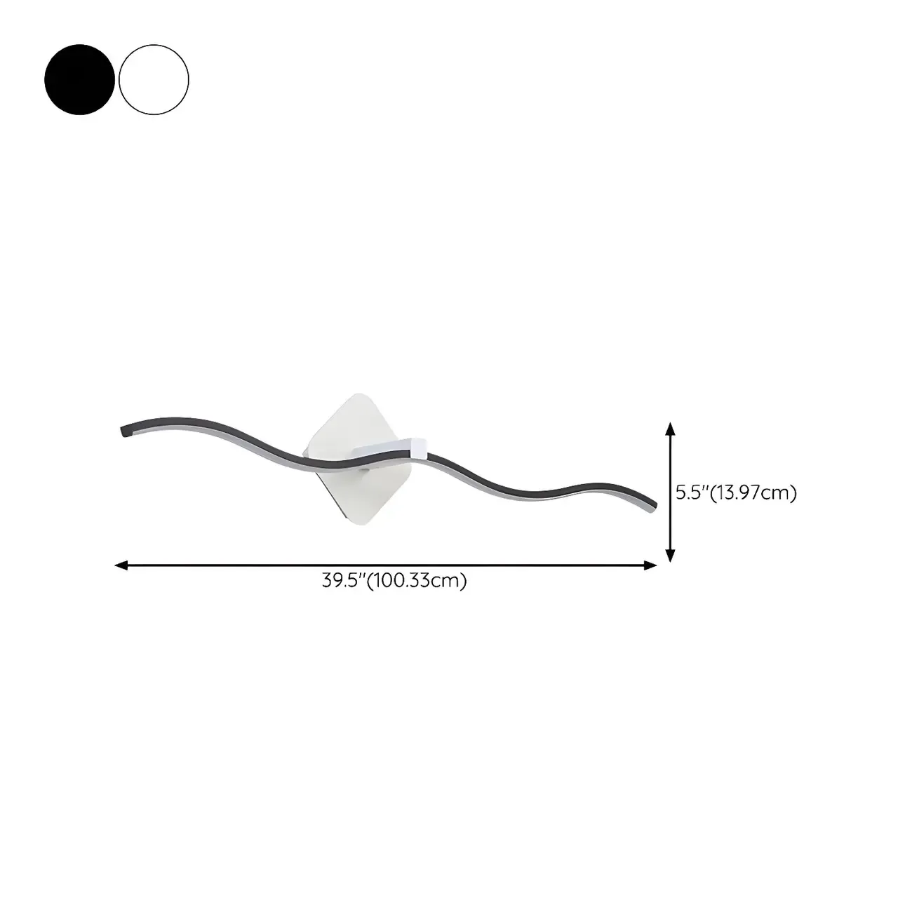 Wave LED Vanity Light with Silica Shade for Bathroom Image - 21