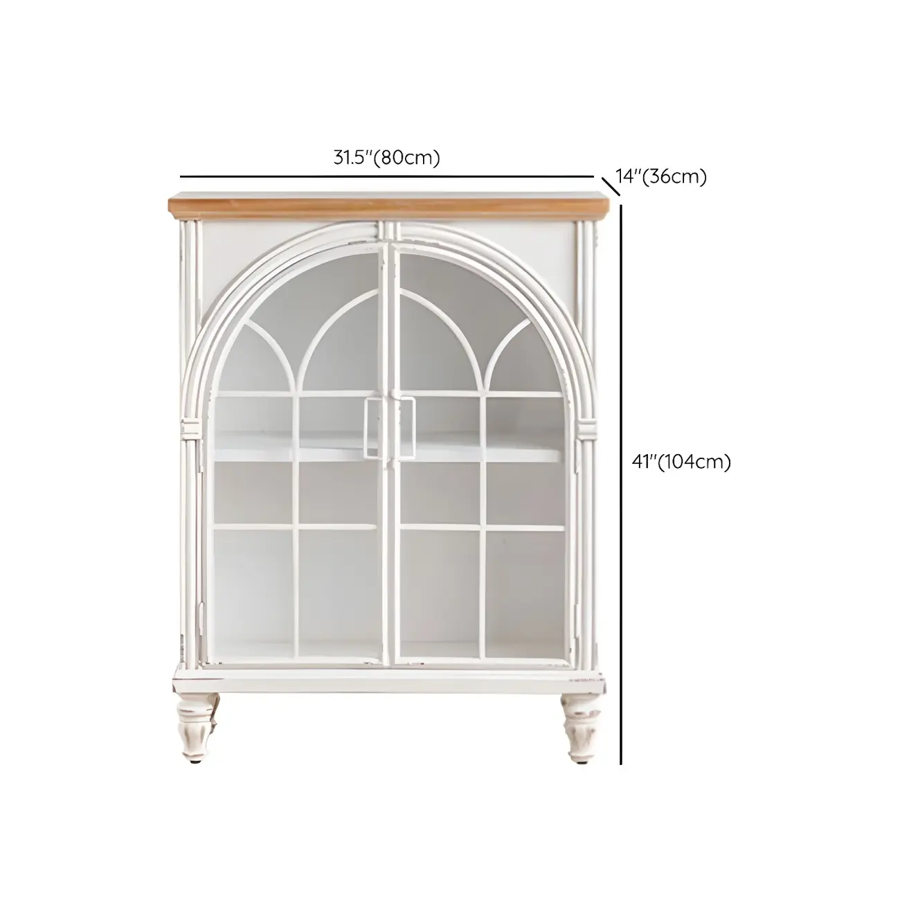 French Country Rectangular Metal Display Bookcase with Shelves Image - 14 | homeyfad