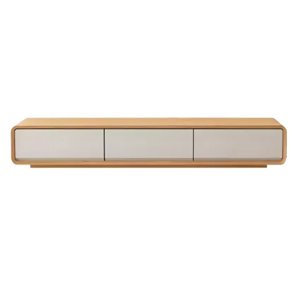 Modern Wooden Floating TV Stand with Drawers Storage for Home Image - 7