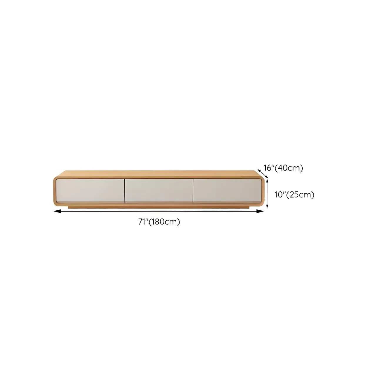 Modern Wooden Floating TV Stand with Drawers Storage for Home Image - 17