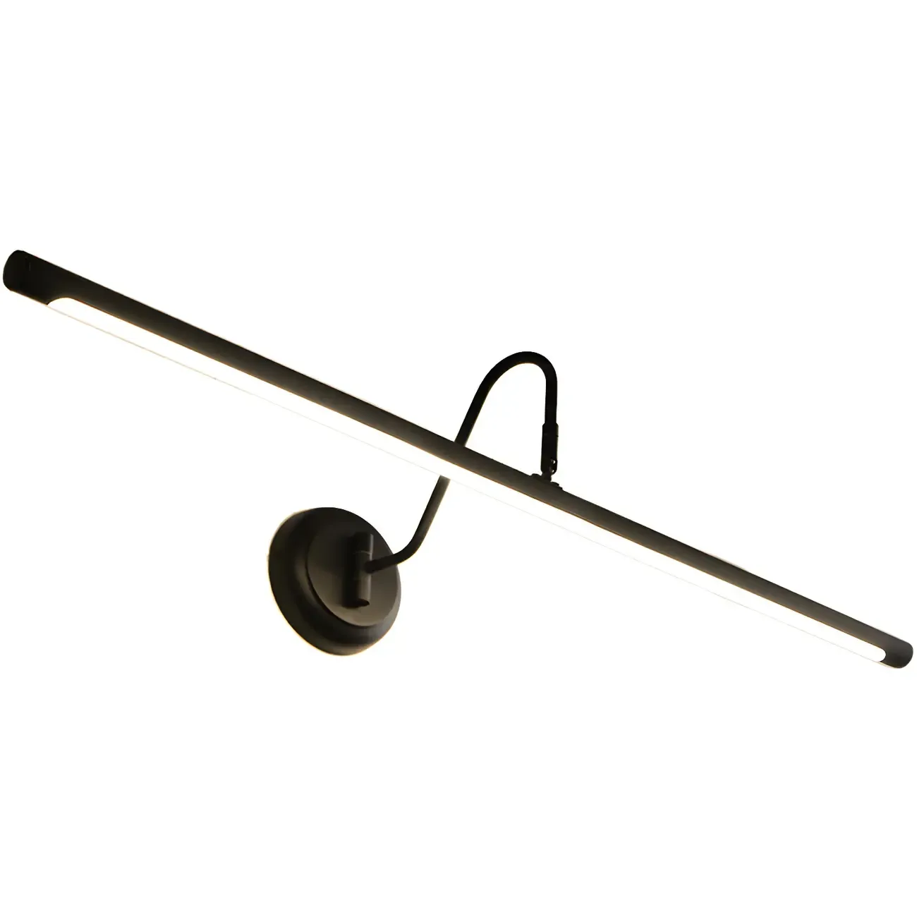 Wall-Mounted Linear Black Bathroom LED Vanity Light Image - 10