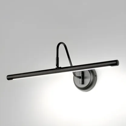 Wall-Mounted Linear Black Bathroom LED Vanity Light Image - 5