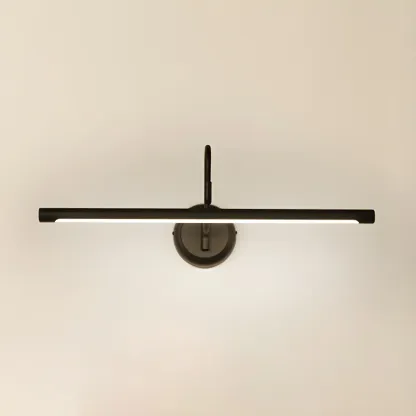 Wall-Mounted Linear Black Bathroom LED Vanity Light Image - 16