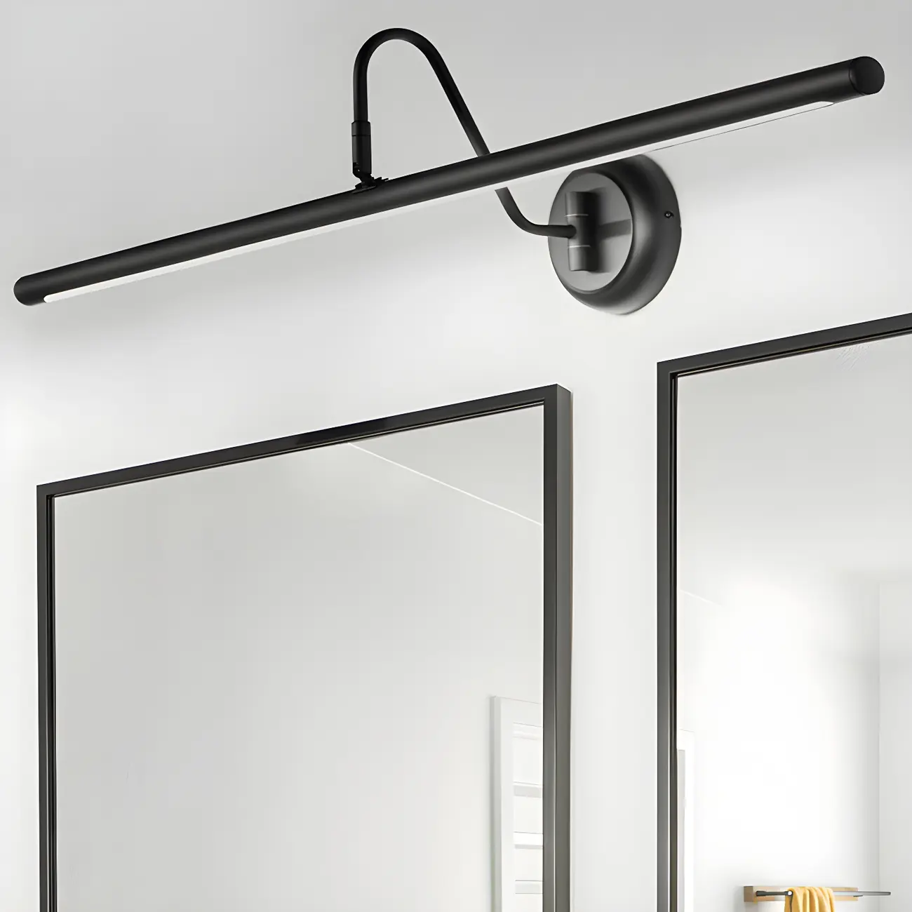 Wall-Mounted Linear Black Bathroom LED Vanity Light Image - 12 | homeyfad