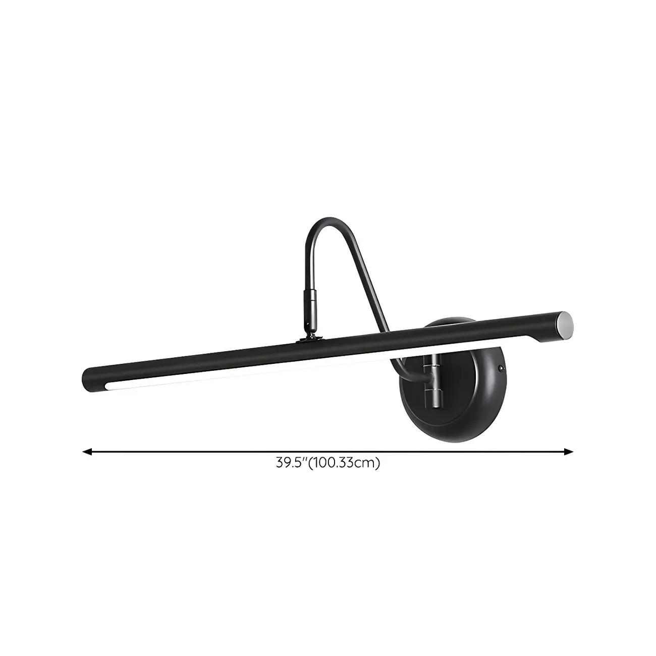 Wall-Mounted Linear Black Bathroom LED Vanity Light Image - 20