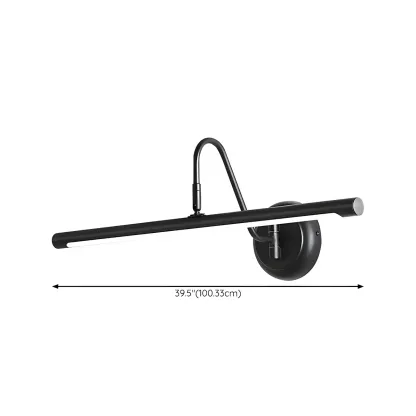 Wall-Mounted Linear Black Bathroom LED Vanity Light Image - 20