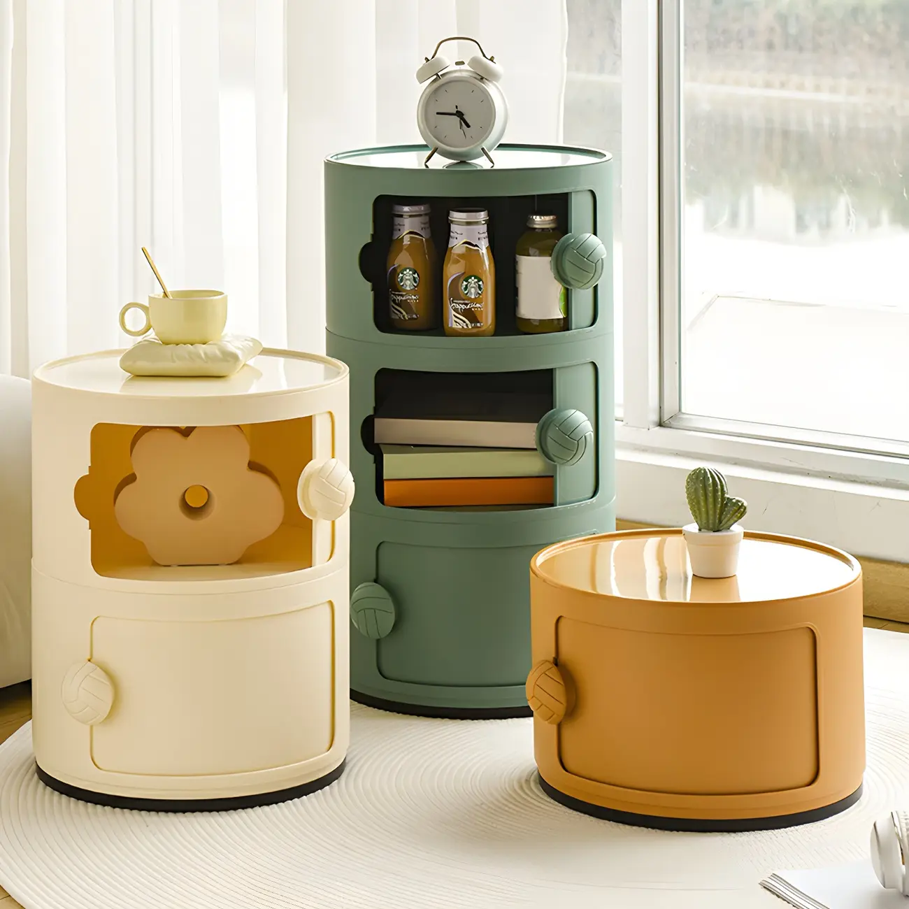 Kids Nightstands Scandinavian Bedside Table with Drawers Image - 1 | homeyfad
