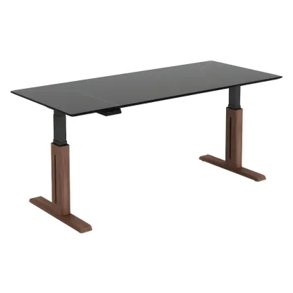 Classic Black Steel Standing Desk with Height-Adjustable for Office Image - 5