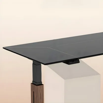 Classic Black Steel Standing Desk with Height-Adjustable for Office Image - 6