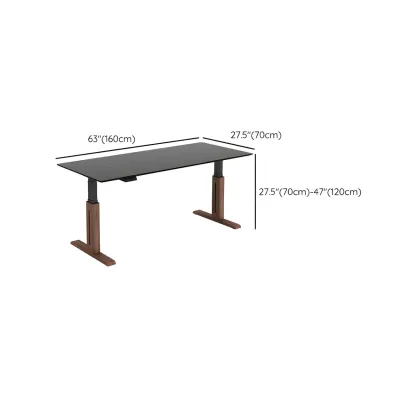 Classic Black Steel Standing Desk with Height-Adjustable for Office Image - 9