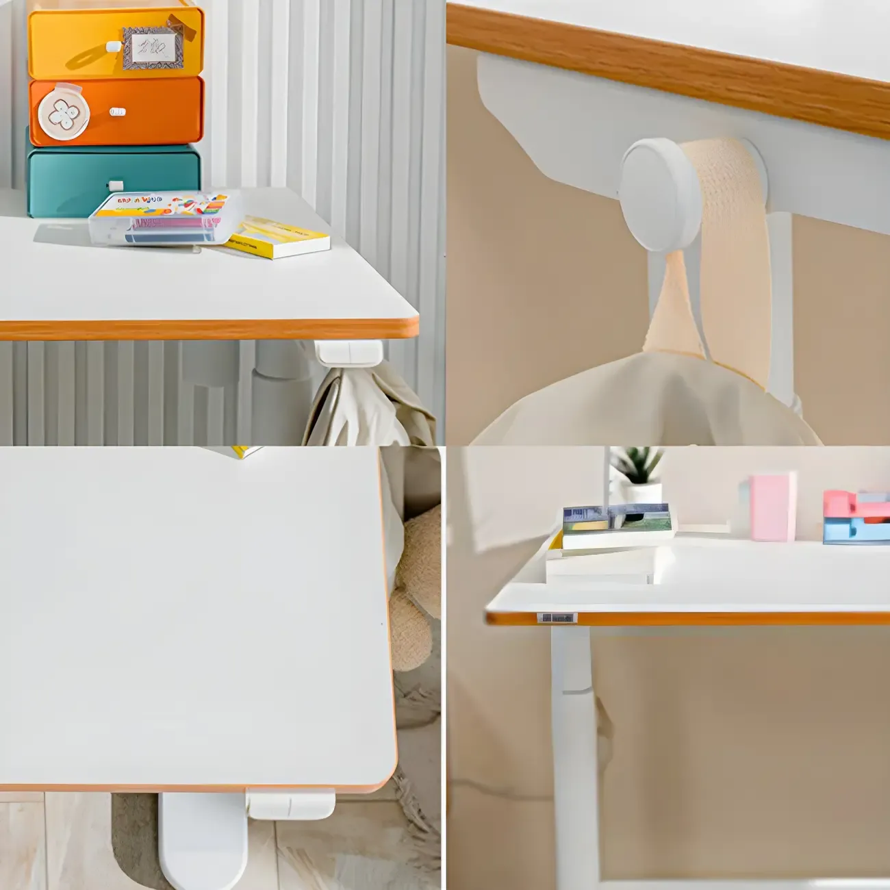 Traditional Wooden Adjustable Standing Desk with T-Shape Base Image - 7