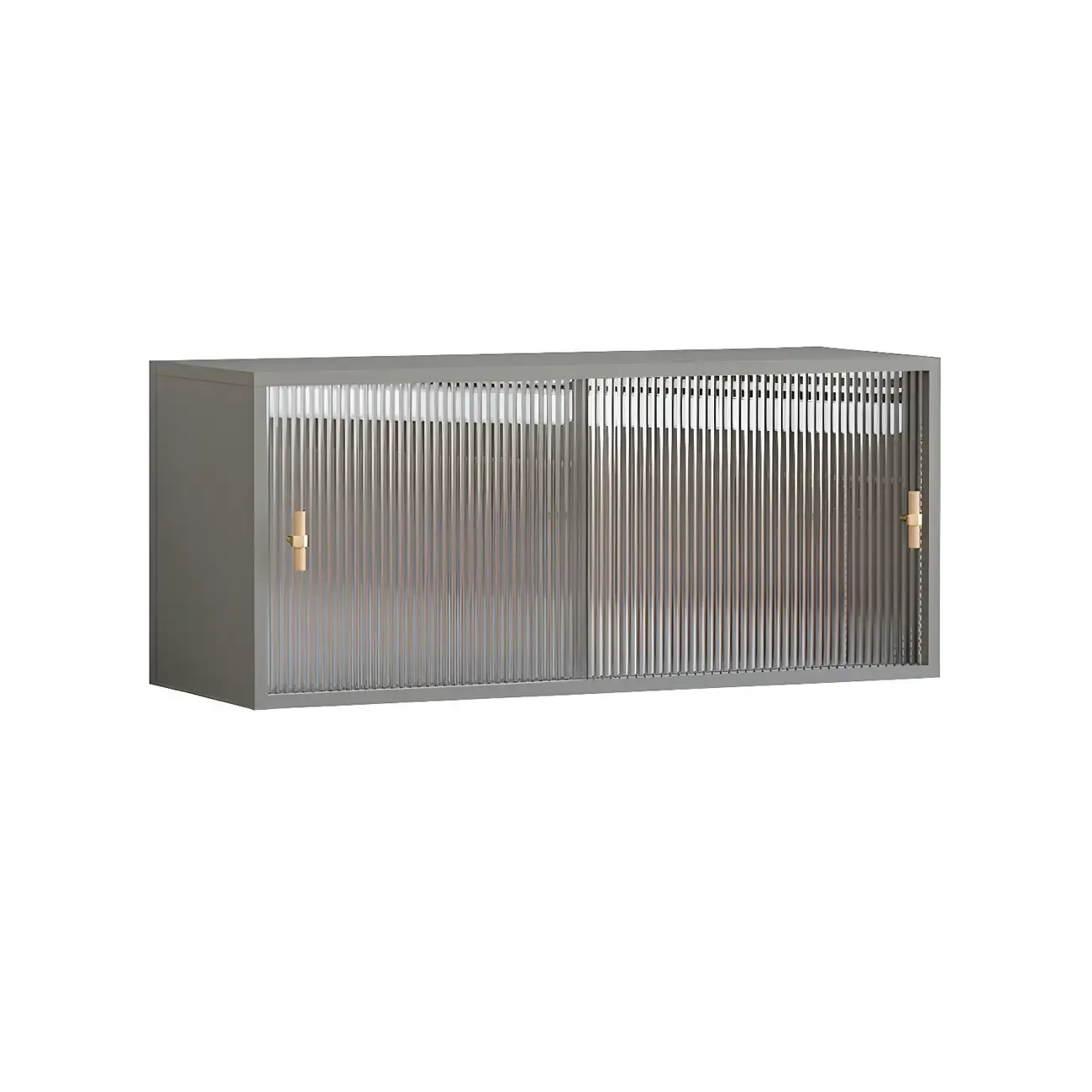 Living Room Rectangular Wood Glass Door Display Cabinet Image - 7