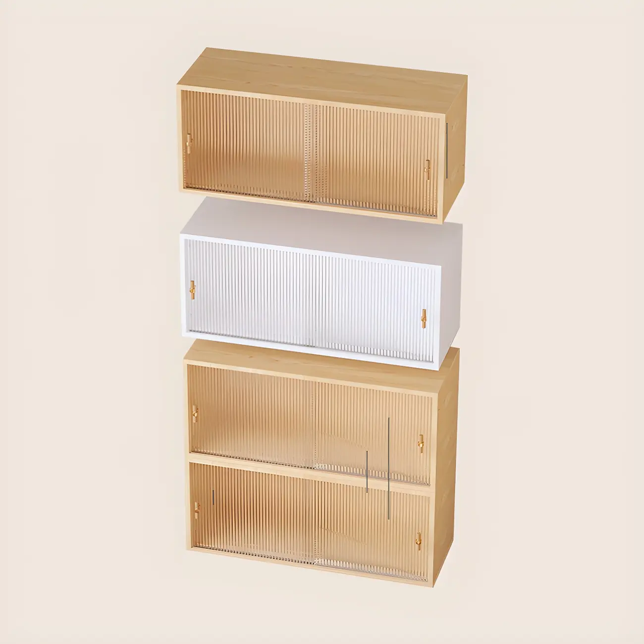 Living Room Rectangular Wood Glass Door Display Cabinet Image - 14 | homeyfad