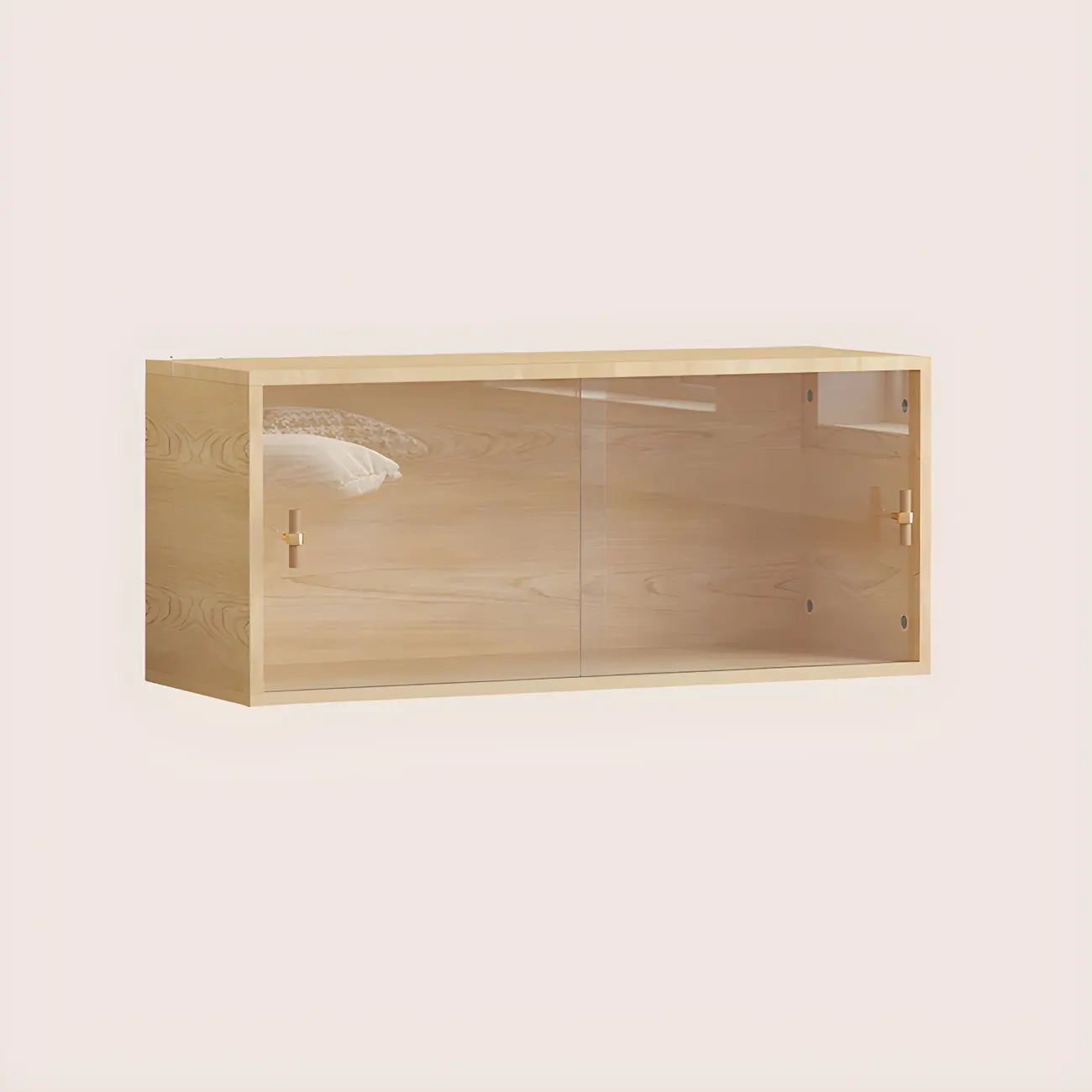 Living Room Rectangular Wood Glass Door Display Cabinet Image - 18 | homeyfad