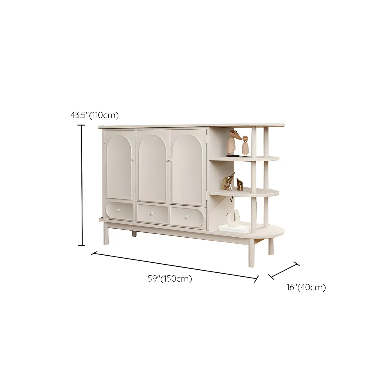 Modern White Wooden Multi-functional Utility Living Room Cabinet #size | homeyfad