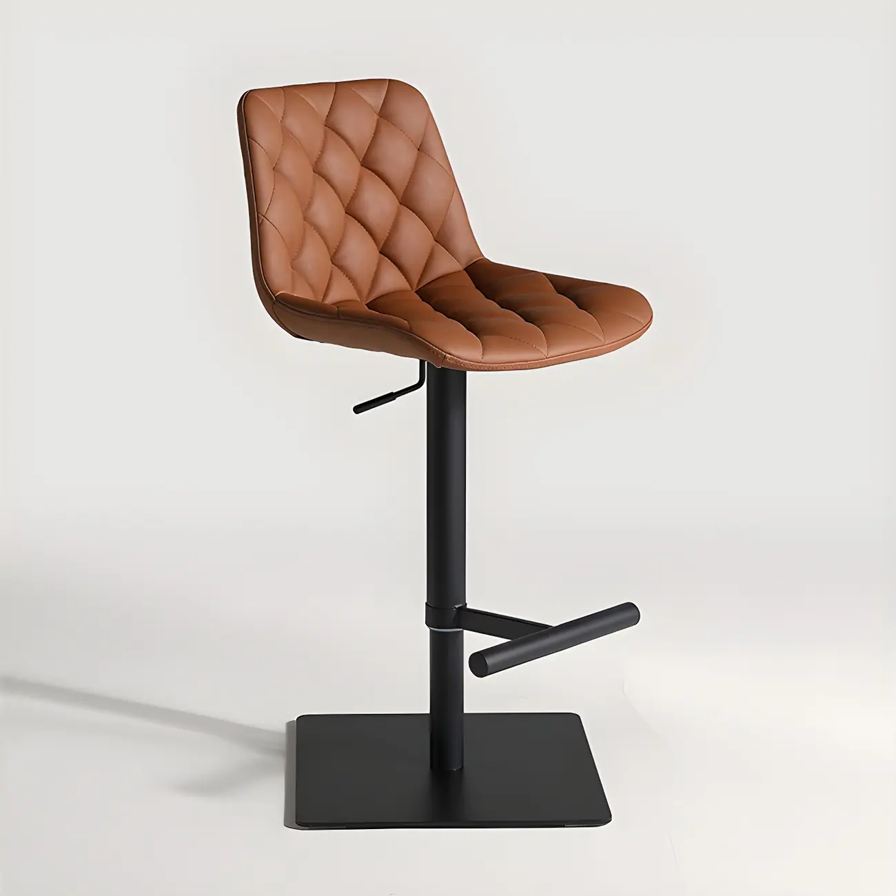 Modern Low Back Cushioned Swivel Adjustable Bar Stool Image - 11 | homeyfad