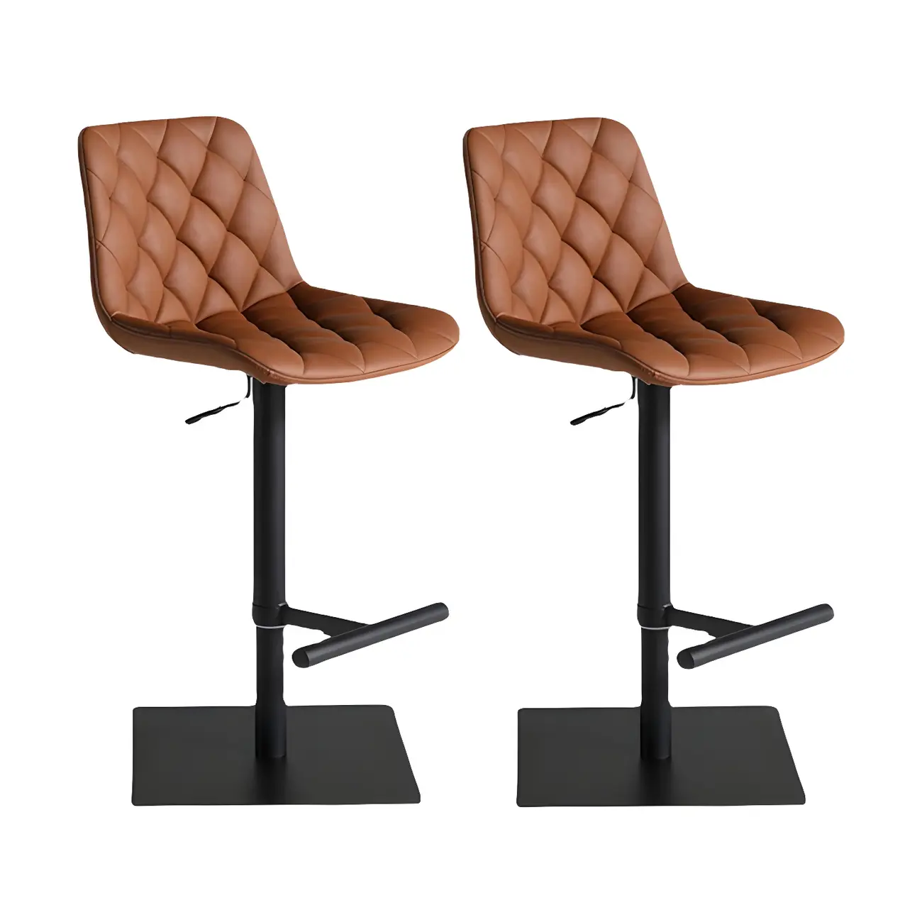 Modern Low Back Cushioned Swivel Adjustable Bar Stool Image - 13 | homeyfad