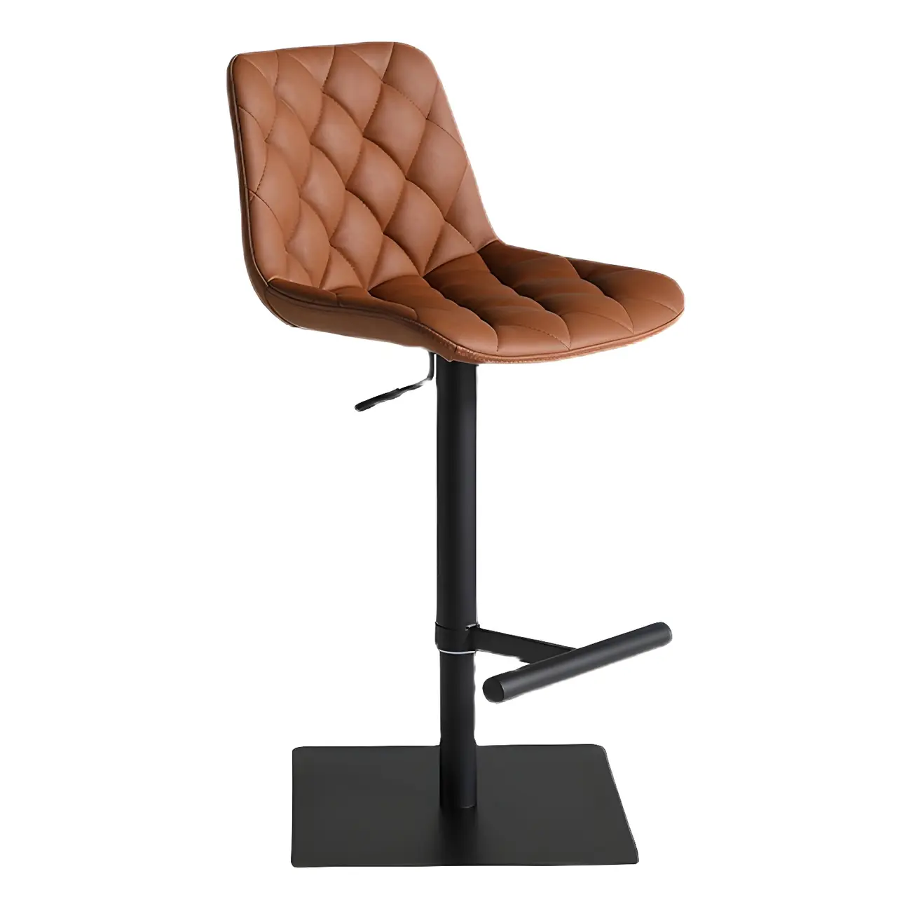 Modern Low Back Cushioned Swivel Adjustable Bar Stool Image - 12 | homeyfad