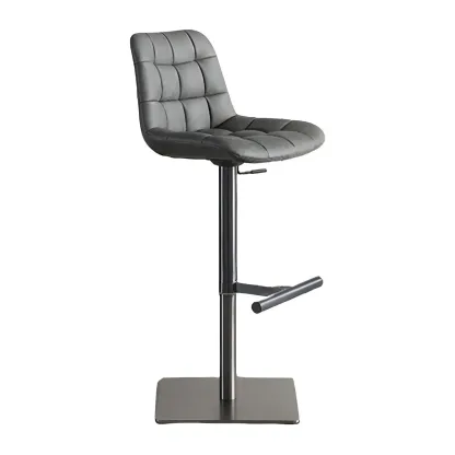 Modern Low Back Cushioned Swivel Adjustable Bar Stool Image - 17