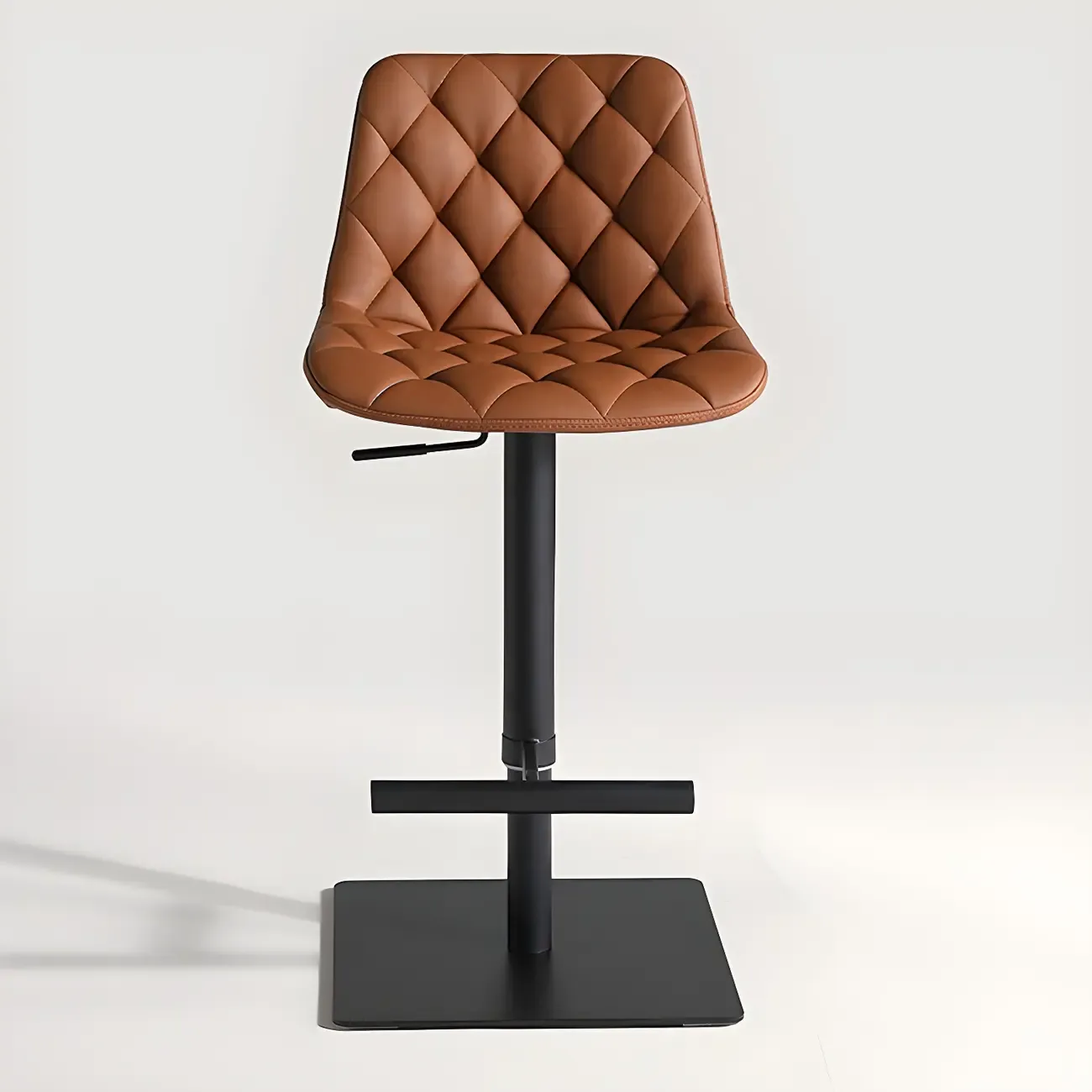 Modern Low Back Cushioned Swivel Adjustable Bar Stool Image - 9