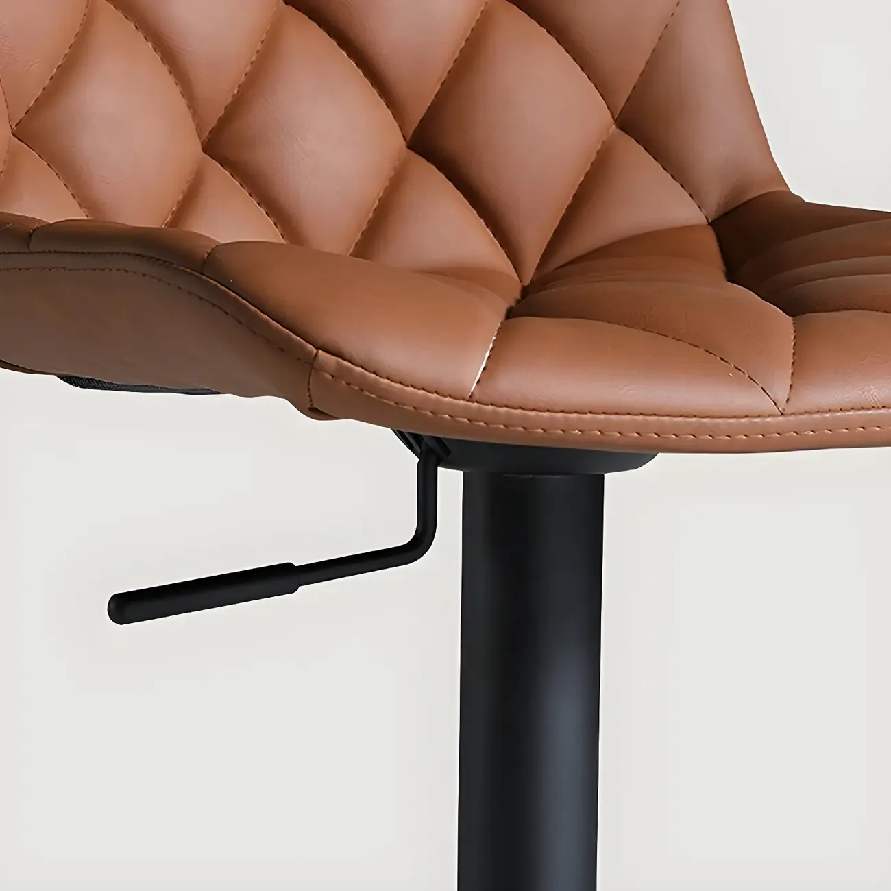 Modern Low Back Cushioned Swivel Adjustable Bar Stool Image - 7