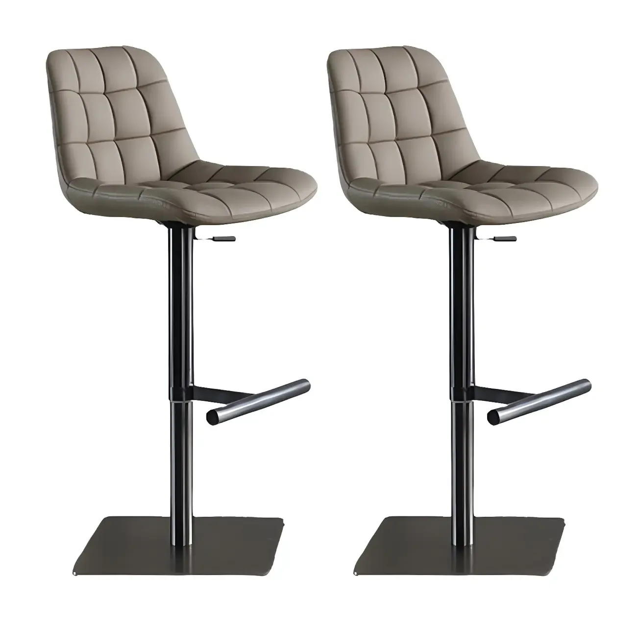 Modern Low Back Cushioned Swivel Adjustable Bar Stool Image - 23