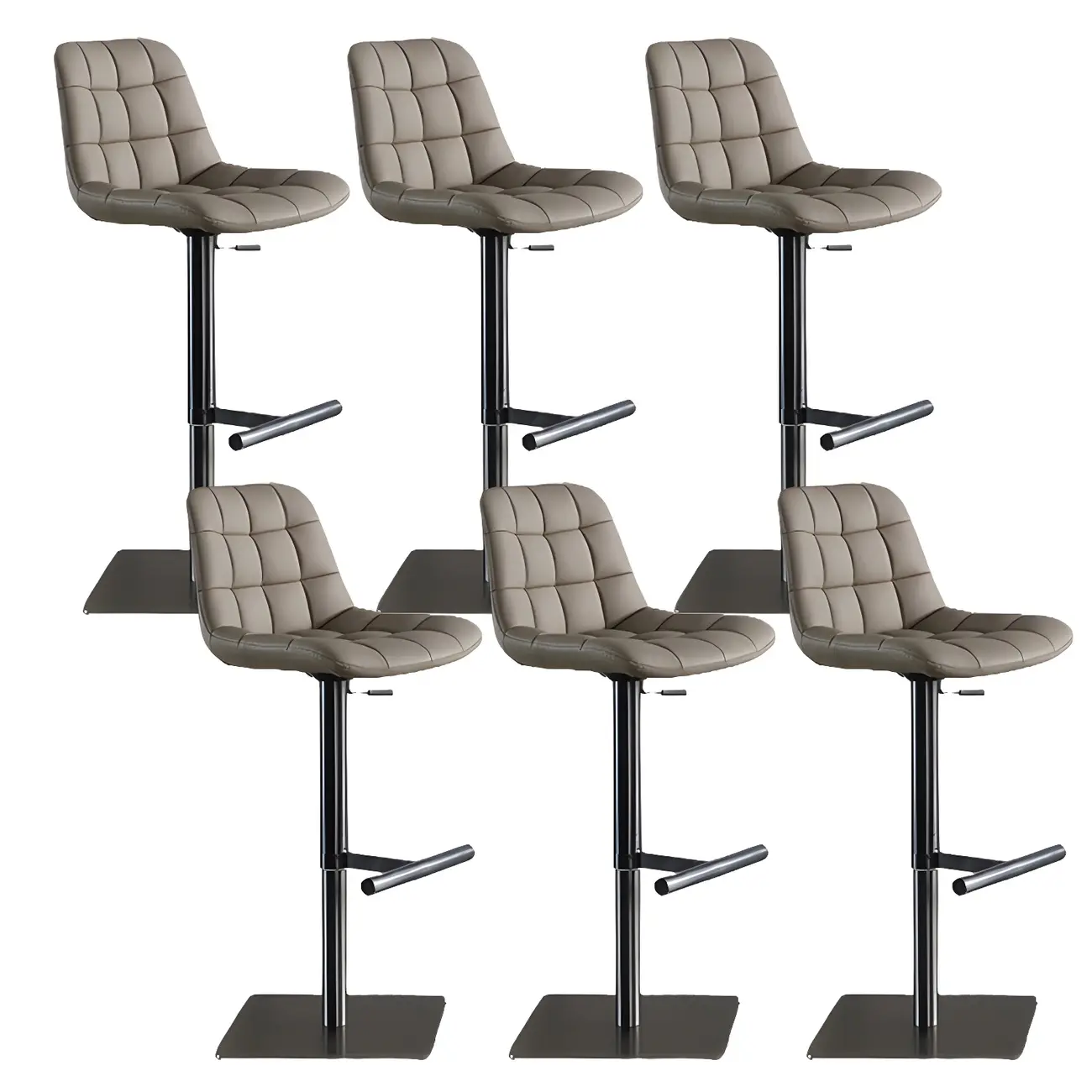 Modern Low Back Cushioned Swivel Adjustable Bar Stool Image - 25 | homeyfad