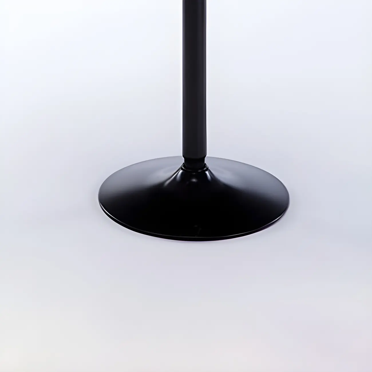 Minimalist Pedestal Wood Metal Round Bar Height Table Image - 8 | homeyfad