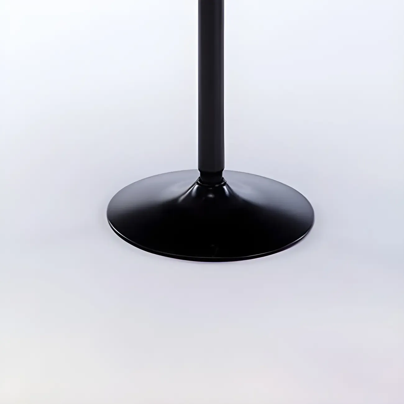 Minimalist Pedestal Wood Metal Round Bar Height Table Image - 8