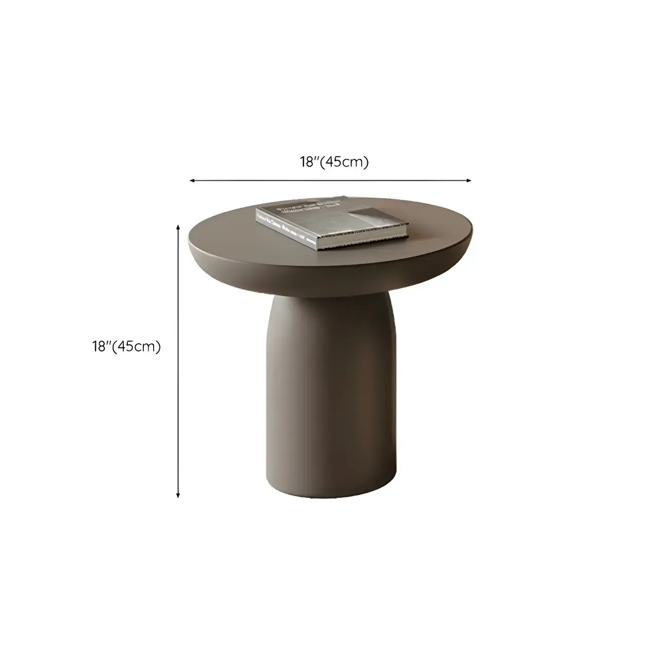 White Sleek Round Wood Drawer Coffee Table Image - 16