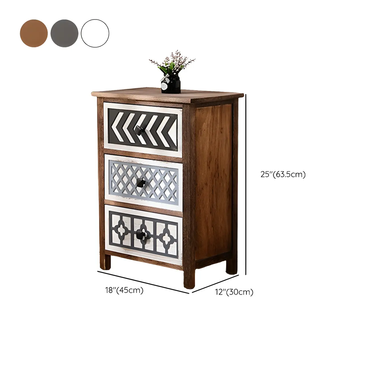 Bohemian Rustic Wood Narrow Bachelor Chest for Bedroom Image - 15 | homeyfad