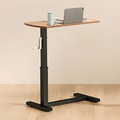 Classic White Wooden Small Adjustable Height Standing Desk Image - 2