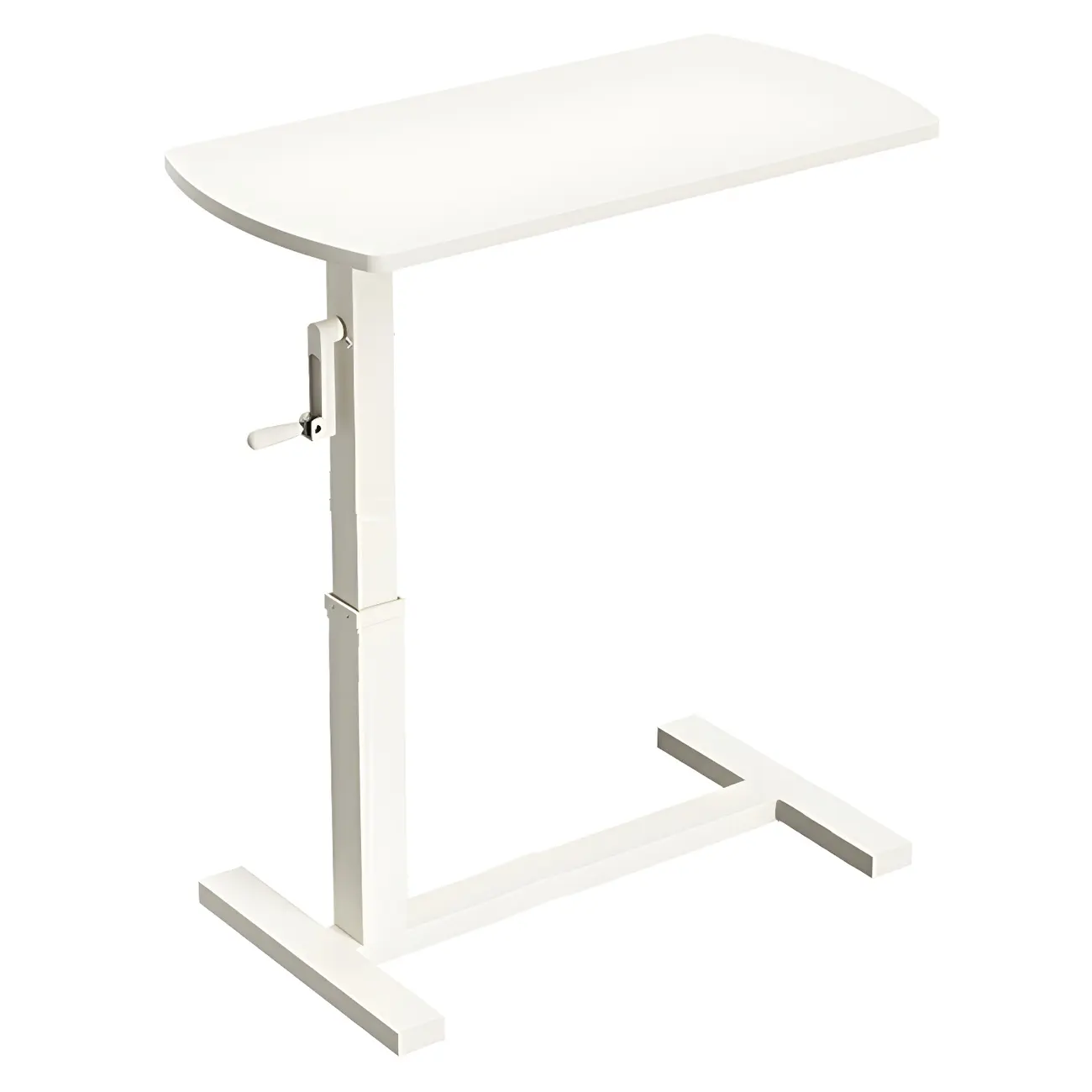Classic White Wooden Small Adjustable Height Standing Desk Image - 13 | homeyfad