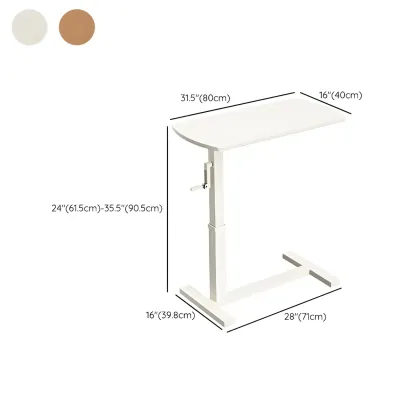 Classic White Wooden Small Adjustable Height Standing Desk #size