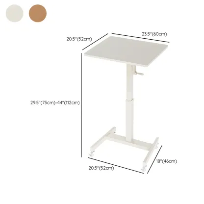 Classic White Wooden Small Adjustable Height Standing Desk Image - 15