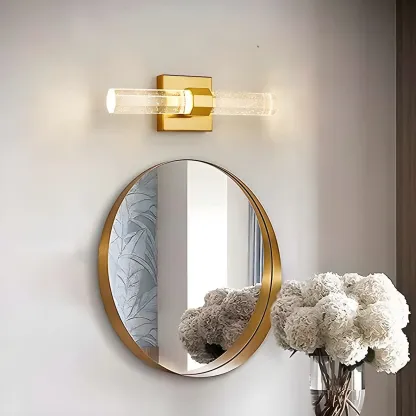 Stylish LED Vanity Light with Crystal Shade for Bathroom Image - 1