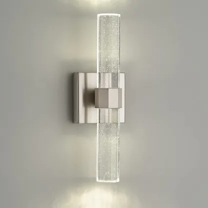 Stylish LED Vanity Light with Crystal Shade for Bathroom Image - 2