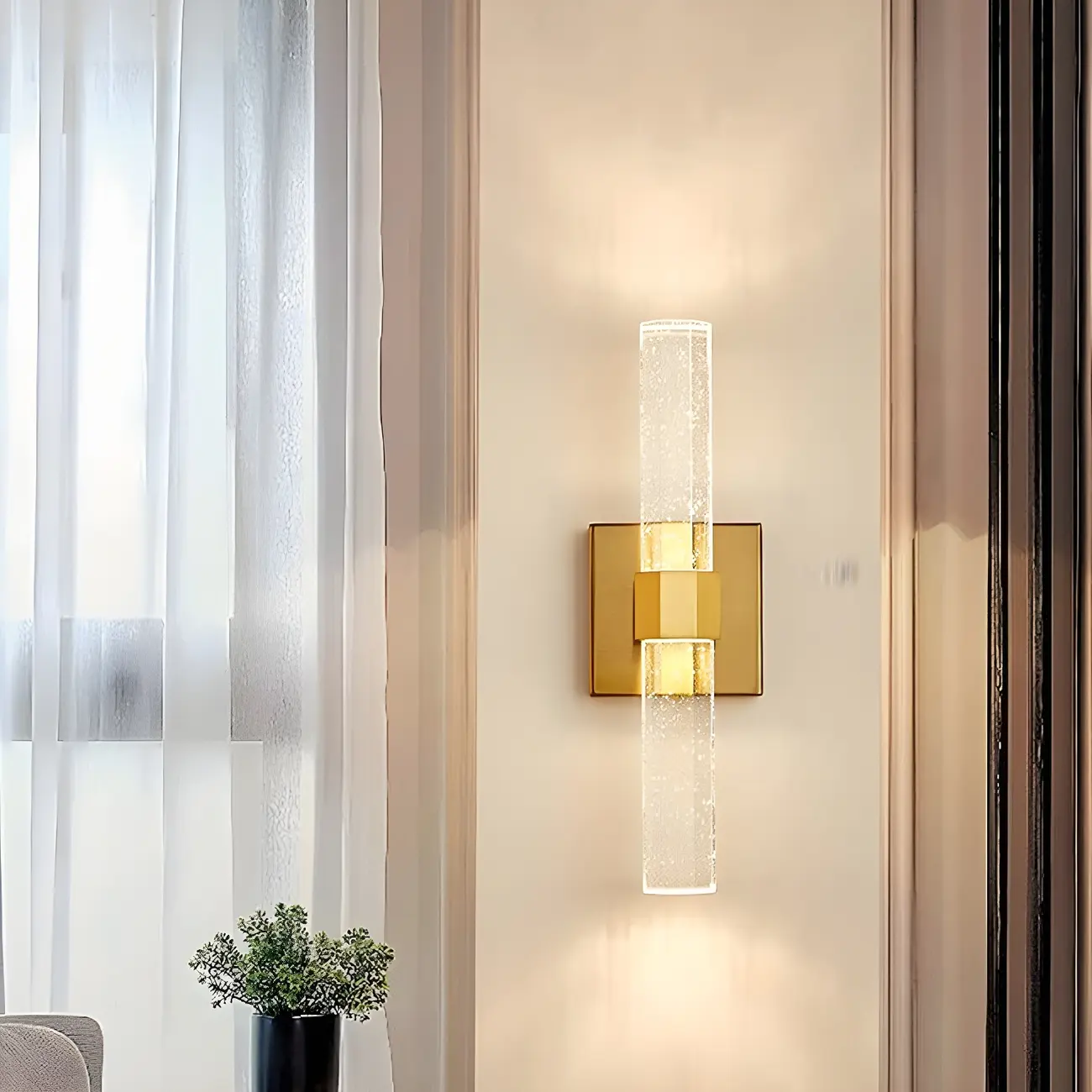 Stylish LED Vanity Light with Crystal Shade for Bathroom Image - 15 | homeyfad