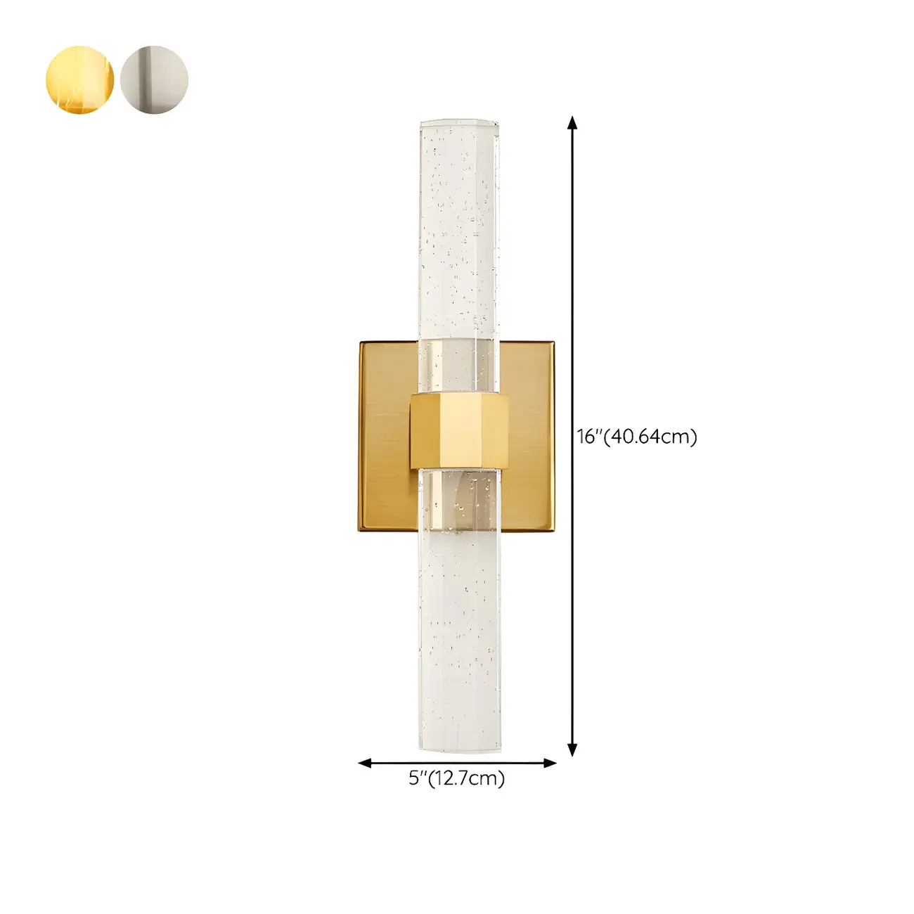 Stylish LED Vanity Light with Crystal Shade for Bathroom #size | homeyfad