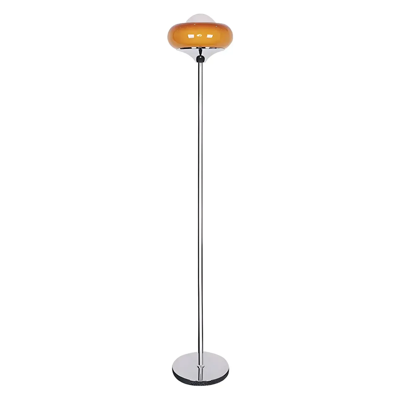 Modern Yellow Bubble Glass Metal LED Floor Lamp Image - 6