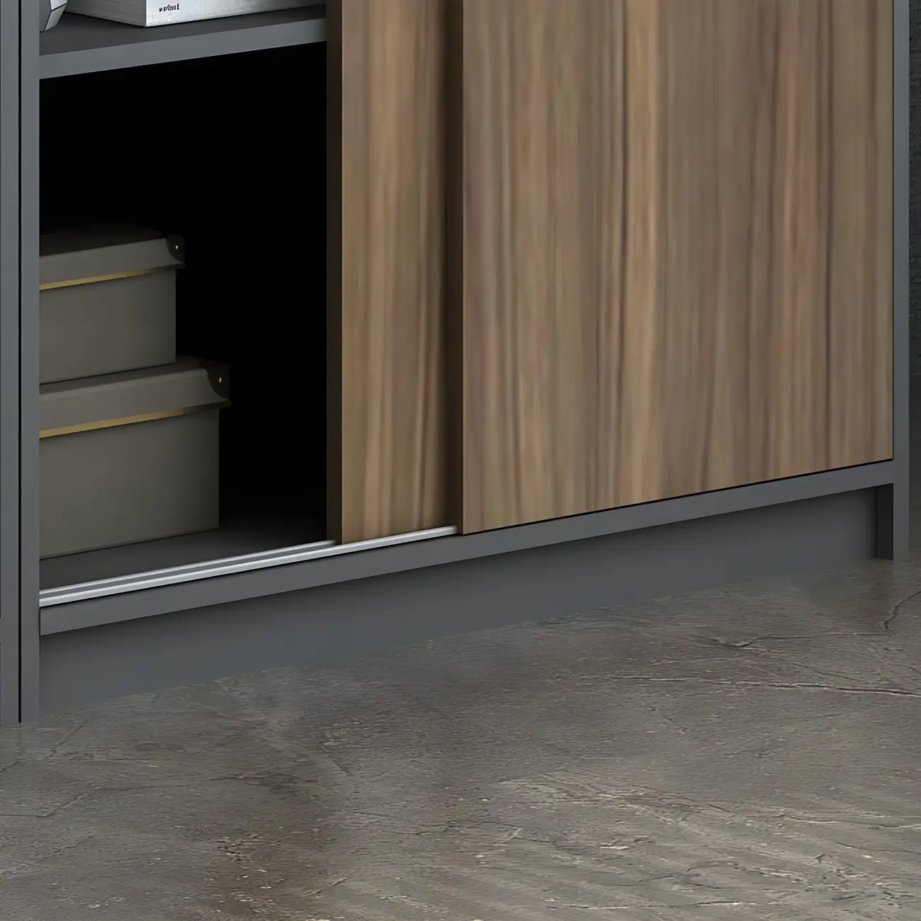 Vintage Brown Wooden Filing Cabinet with Lockable Door for Office Image - 8 | homeyfad