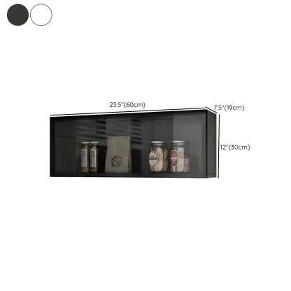 Kitchen Wood Wall Mounted China Cabinet with Glass Door Image - 19