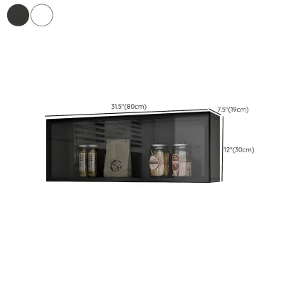 Kitchen Wood Wall Mounted China Cabinet with Glass Door Image - 21